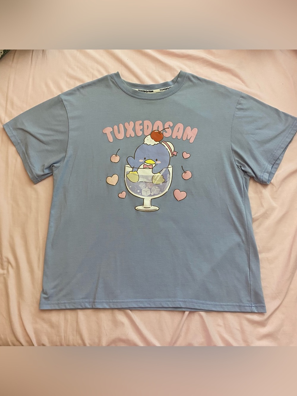 Japan Exclusive Sanrio Tuxedosam Kawaii Ice Cream Parfait Soda Float Tshirt
